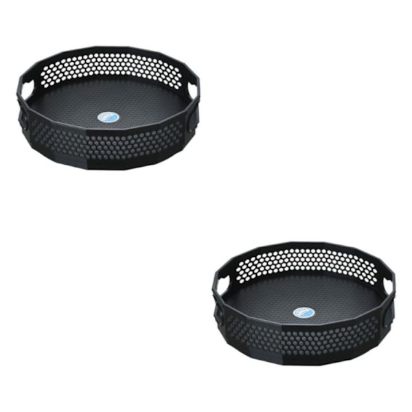 1/2/3 anti-sladd skivspelare Kryddställ för badrumsförvaring Black S 2Set