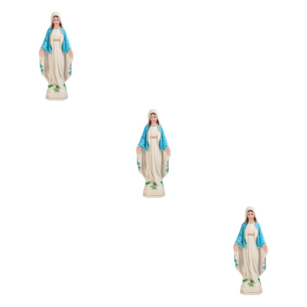 1/2/3 Välsignade Jungfru Maria statyett karaktär Skulptur Staty Blue Coat 10cm 3Set