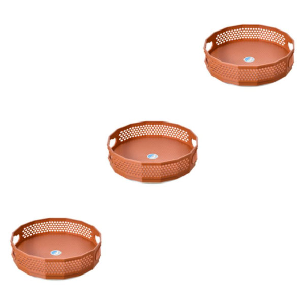 1/2/3 anti-sladd skivspelare Kryddställ för badrumsförvaring Orange S 3Set