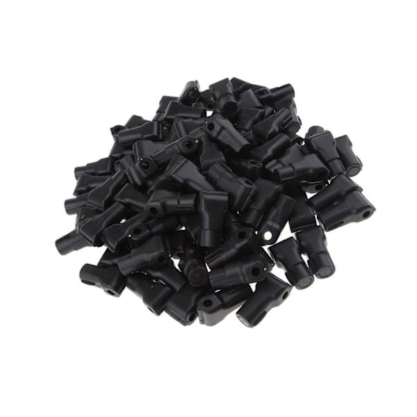 1/2 100st Krok Stopplås Säkerhetslåsning Hänglås Stöldskyddslås Black 5 mm 1Set