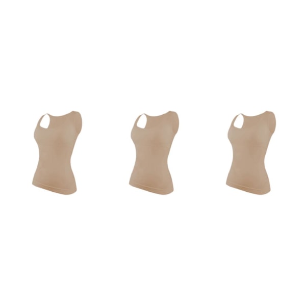 1/2/3 Damväst Fitness Bröststöd Toppar Andas Skin Color L 3PCS