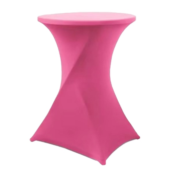 1/2/3/5 High Foot Bar Cover Stretch Rund Duk För Hotell Rose Red 2Set