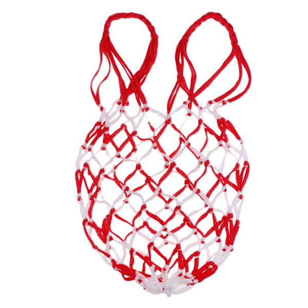 1/2/3/5 Basket Ball Carry Mesh Förvaring Nätpåshållare White Red 1 Pc