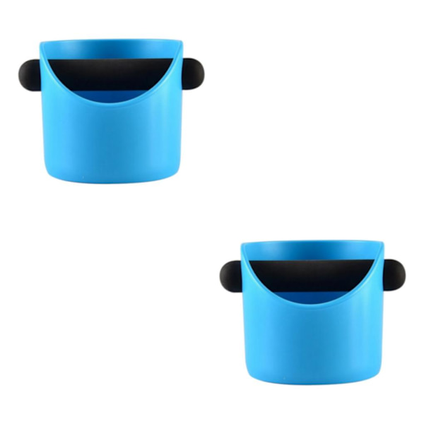 1/2 Coffee Knock Box Bin För Espresso Grinds Tamper Waste Tamp Blue straight mouth 2Set