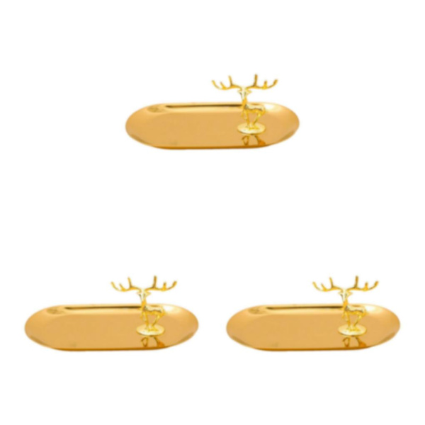 1/2/3/5 Smycken Organizer Stand Fack Display Rack för ringar Small Antler Style D 3Set