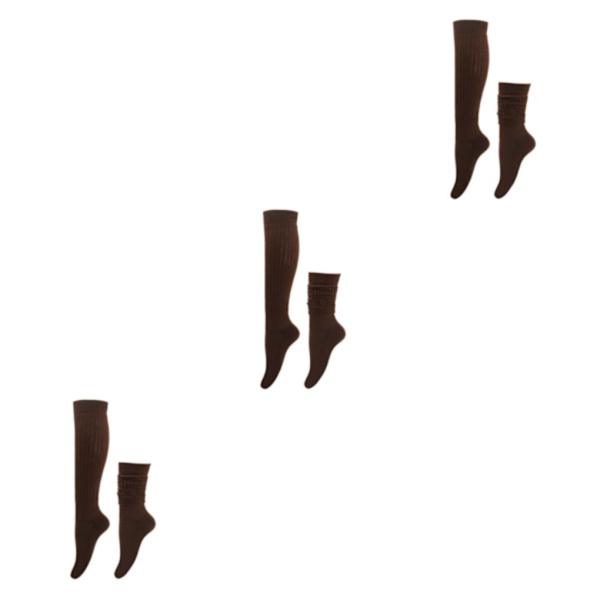 1/2/3/5 2 stycken Slitstarka Slouch strumpor Elasticitet och utsökt Coffee 3Set