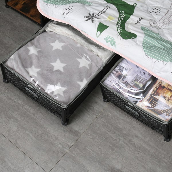 Metall hållbara och bekväma förvaringsbehållare under sängen för white  60*40.5*16cm
