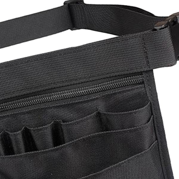 1/3 Svart Nylon Sjuksköterska Organizer Bälte Midjeväska Fanny Pack Case 1Set