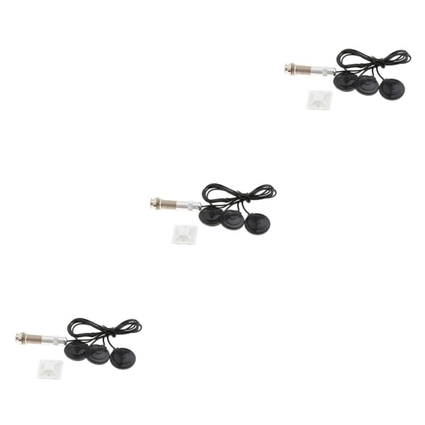 1/3/5 Multifunktions akustisk gitarr pickup 14 Endpin Röd 3 Transducer Pickup 3PCS