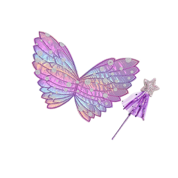 1/2/3 Fancy Dress Set Dress up Festival Girls Fairy För wings Purple Wing 31 x 20cm 1Set