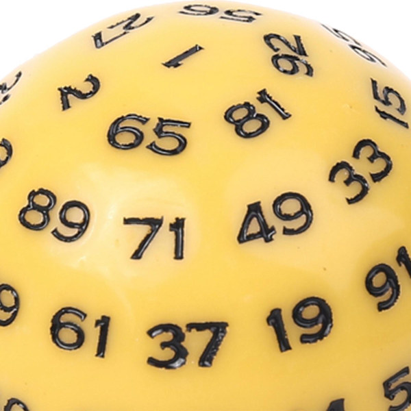 1/3/5 Akryltärningar Spelunderhållning Familjepolyedriska tärningar Yellow 48mm 1Set