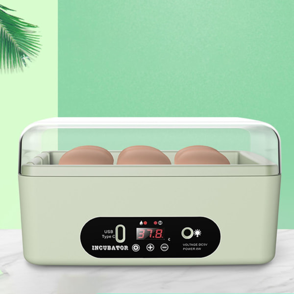 Digital 6-äggs inkubatorkläckare för ankungar precist fjäderfä Square Automatic