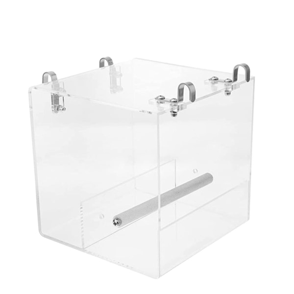 1/2/3 transparent färg fågelvattenbadkar Lätt att installera Feeder 13*11*13CM 2Set