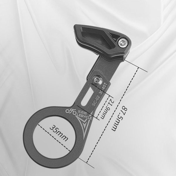 1/2/3 Universal Kedjeguide i aluminiumlegering för MTB-cykel Axis black 1 Pc