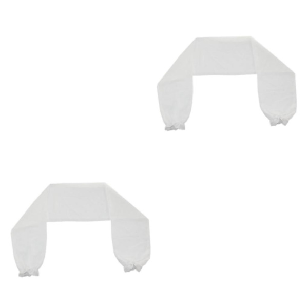 1/2/3/5 Dam Long Sleeve Chiffong För Bolero Shrug White 2Set