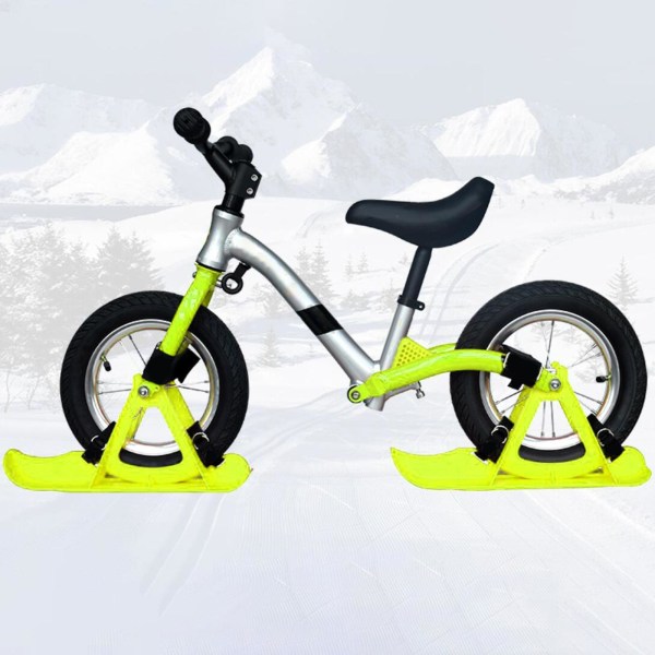 Vinter Snö Släde Cykel Ski Släde Släde Skidåkning Släde Sport Green