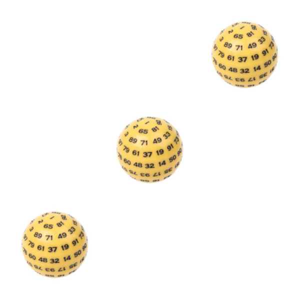 1/3/5 Akryltärningar Spelunderhållning Familjepolyedriska tärningar Yellow 48mm 3Set