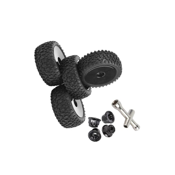 1/2/3 Fram Bak Buggy Däck 1:10 Bildelar Tillbehör DIY Black 1Set