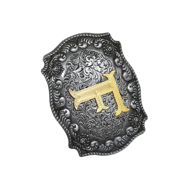 1/2/3/5 Western Cowboy Golden Initialbokstav A-Z metallbälte letter F 1Set