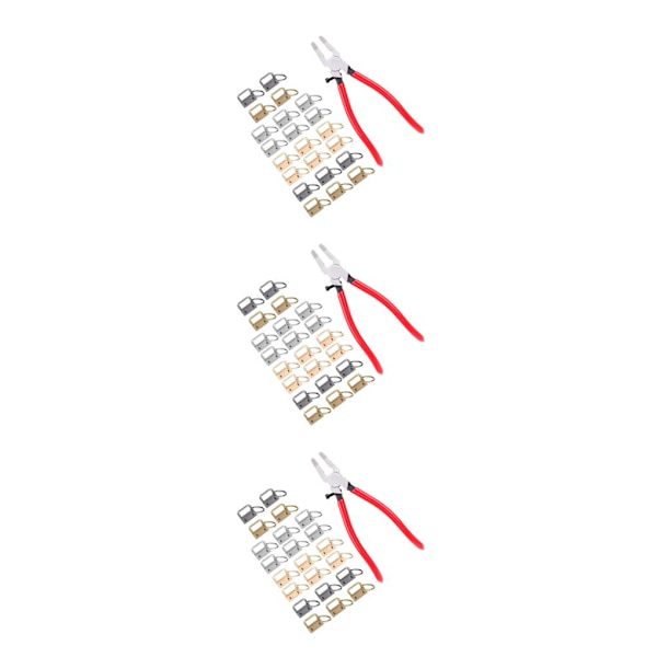 1/3 22 set - Nyckelbricka med delad ring - 1,25 tum, glas 3Set