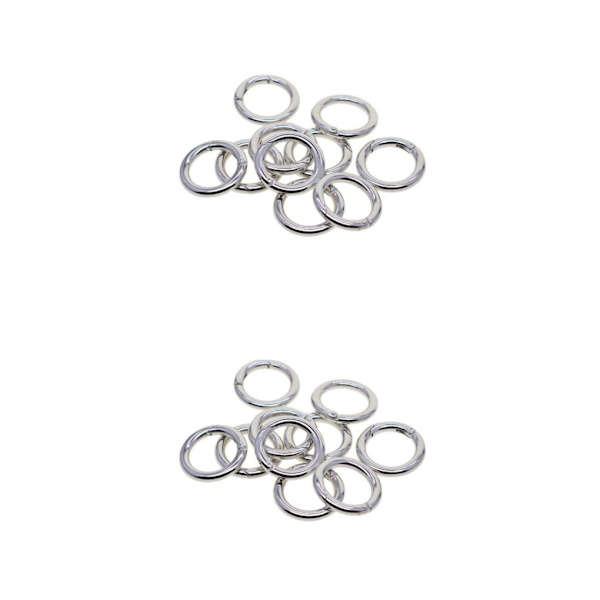 1/2/3/5 10 st runda fjäderkrokar karbinnyckelnyckel platinum 28mm 2Set