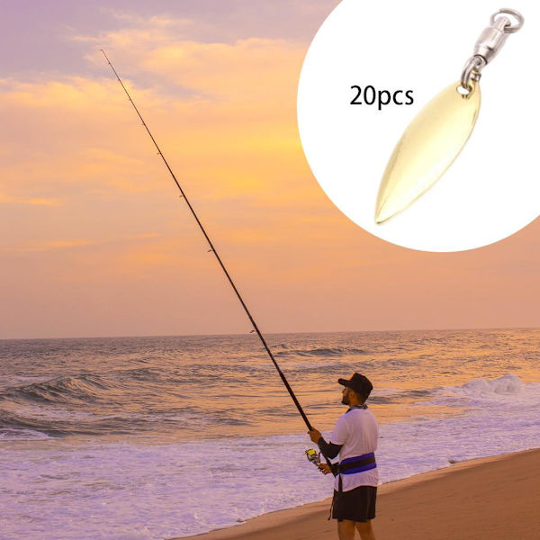 1/2/3/5 20 stycken Fiskedrag Verklighetstrogna fiskedrag Reflekterande Gold L 5Set