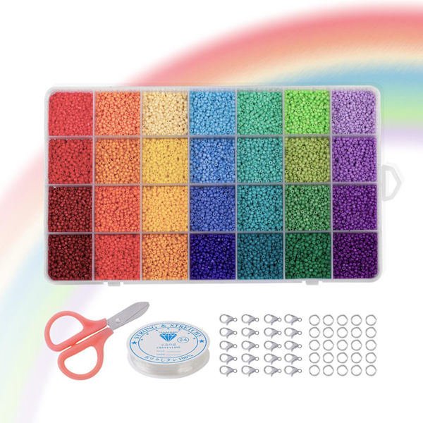 1/2 Mini Beads Set Hummerspännen Seed Bead för smyckestillverkning 1Set