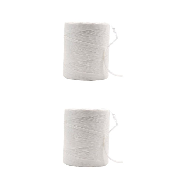 1/2/3/5 Bred applikation Vackra DIY-projekt med Raffia-garn white 2Set