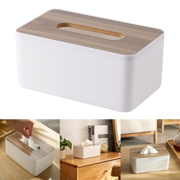 Modern För Tissue Box Cover Hållare Dispenser Organizer för White 21x13 x 9cm