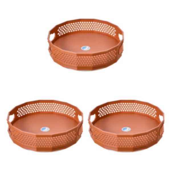 1/2/3 anti-sladd skivspelare Kryddställ för badrumsförvaring Orange S 3Set