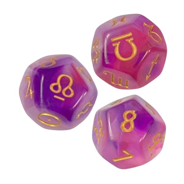 1/2/3/5 3st Akryl Astrologiska Tärningar Konstellationstärningar för Style G 1Set