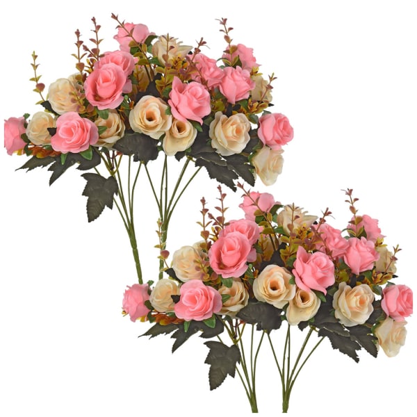 2st/ set Konstgjorda blommor Flerfärgad Valfri Fin dark red