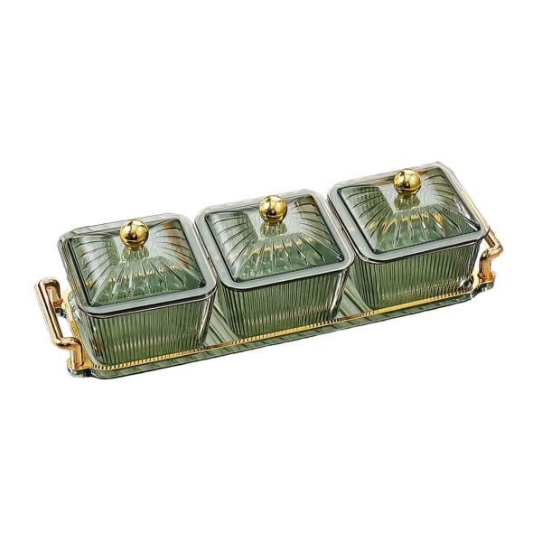 1/2/3 Nordic Style Divided Dishes Square för Reception Room 3 Grids 1Set