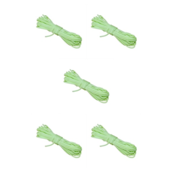 1/2/3/5 polyester Robust och tålig utomhus Paracord sladd för light green 15 M 5PCS