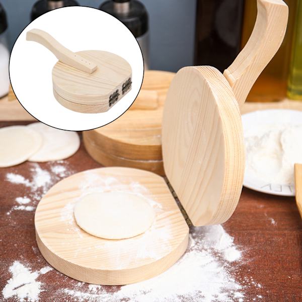 1/2 För Degpressverktyg Gadget Bakning Pizza Bakverk Wood circular 1Set