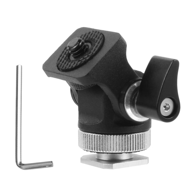 1/2/5 Hot Shoe Mount Adapter Rod Clamp 360 Swivel för stativ black hand twist 41x20.5x35mm 1Set