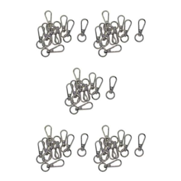 1/3/5 10 delar Swivel Snap Lobster Clasp Clips Nyckelring Silver 5Set