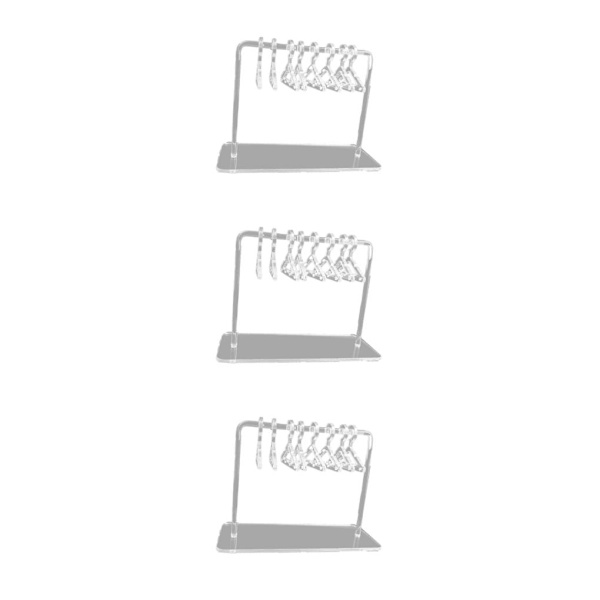 1/2/3 Söt Örhänge Display Stand Mini klädhängare Rack Dekor för Clear 15 x 6 x 11cm 3Set