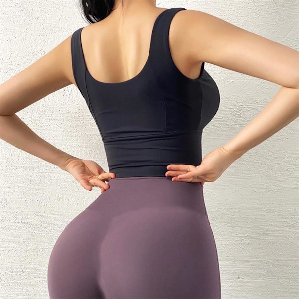 1/2/3 Womens Front Zip Sport BH För bekväma vadderade Shapewear Black XL 1Set