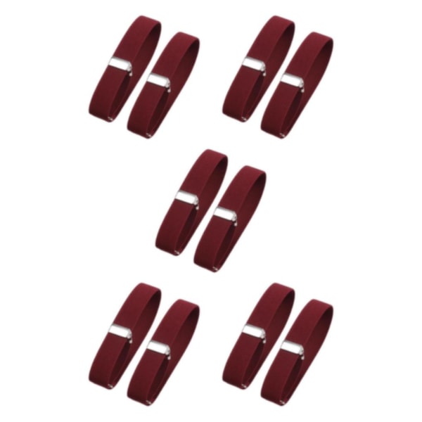 1/2/3/5 2 stycken Mode herrskjortärmhållare elastisk Red 2x32cm 5Set
