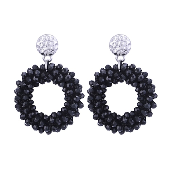 1/2/3/5 Lättviktshandgjorda droppörhängen för kvinnor Fashionabla black 5Set