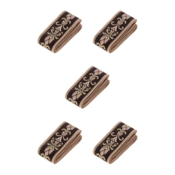 1/2/3/5 Etnisk spets Jacquard Ribbon Broderade Trim Kläder 3CM 5Set