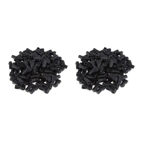 1/2 100st Krok Stopplås Säkerhetslåsning Hänglås Stöldskyddslås Black 6 mm 2Set