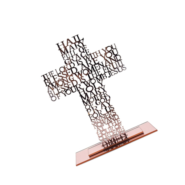 1/2/3/5 Stående krucifix Jesus Scriptures Cross Bön Rose Gold 20cm 1Set