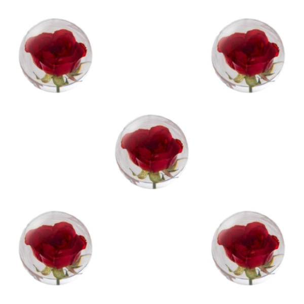 1/2/3/5 Utsökt blomma kristallkula present för alla tillfällen Rose 8cm 5Set