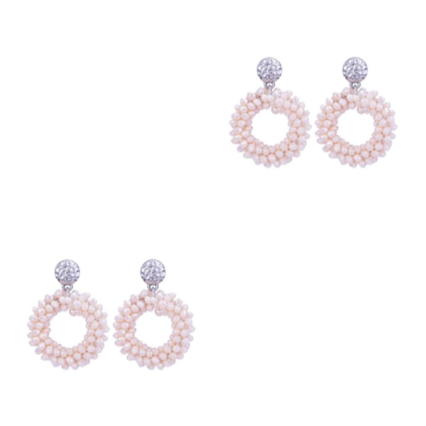 1/2/3/5 Lättviktshandgjorda droppörhängen för kvinnor Fashionabla light pink 2Set
