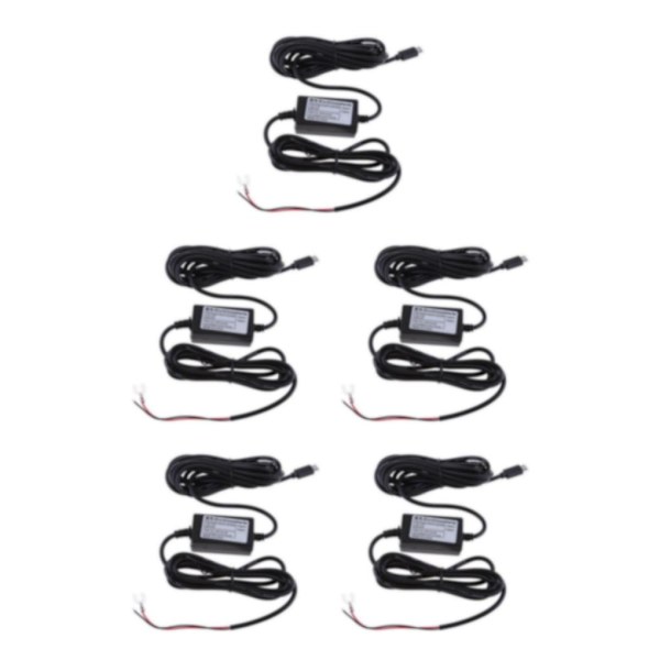 1/3/5 hård tråd automatisk för laddare Micro USB 3,5m DC 12V till 5V 5Set