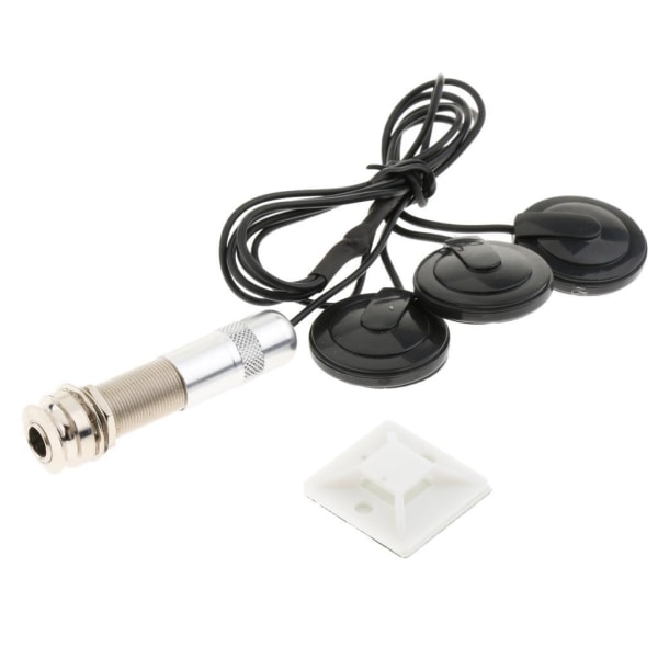 1/3/5 Multifunktions akustisk gitarr pickup 14 Endpin Röd 3 Transducer Pickup 1 Pc