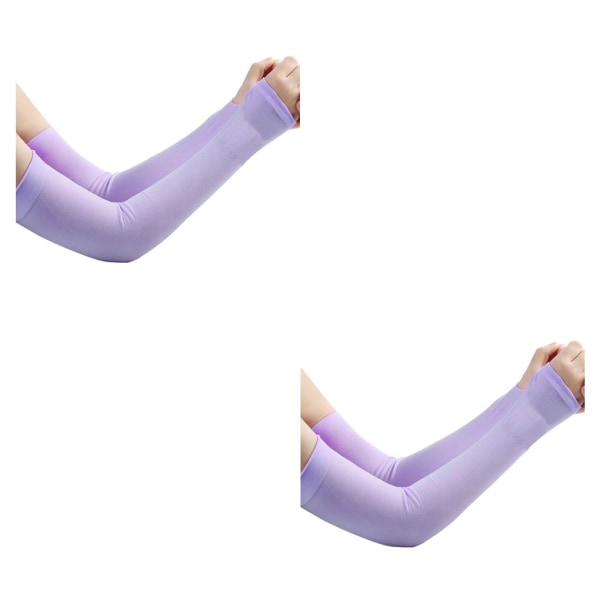 1/2/3/5 Kylskydd För Arm Sleeves Ice Silk Sports Purple 2PCS