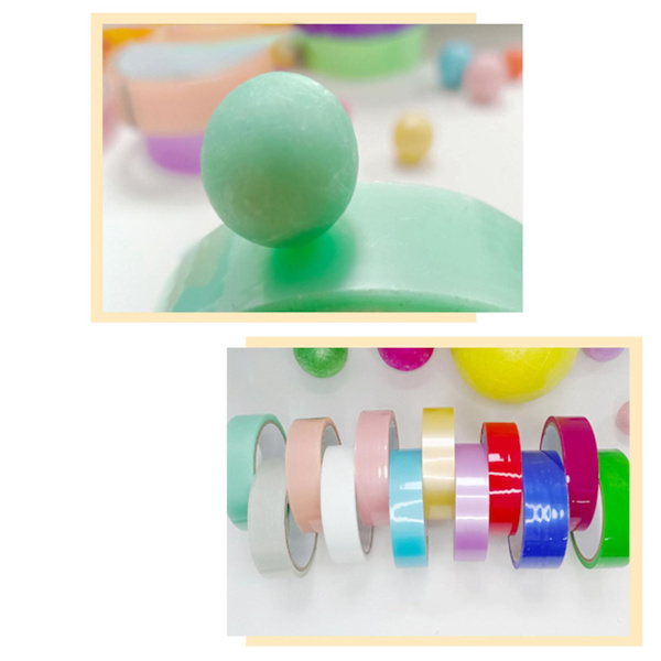 1/2 Sticky Ball Tape Pedagogiska leksaker Spel 30M Längd Scrapbook Yellow 6 x 10meters 1Set